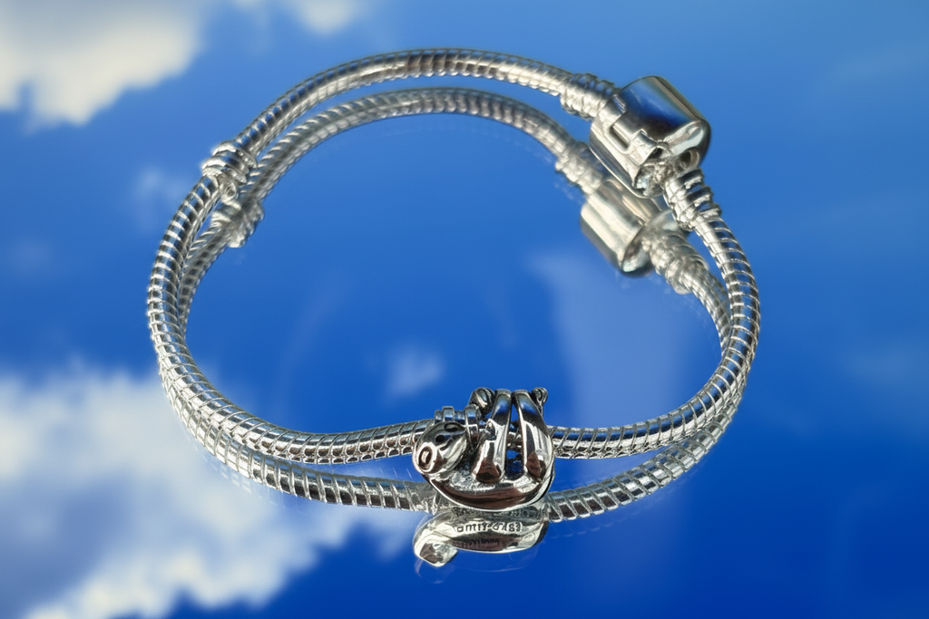 Cute Sleeping Sloth Bead Charm – 925 Silver Plated