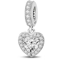 Sparkling Heart Dangle Charm – 925 Silver Plated dangle