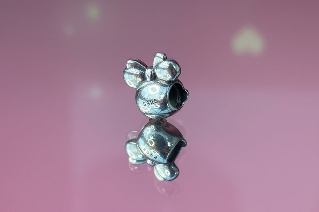 Disney Inspired Classic Minnie Mouse Face Motif Charm