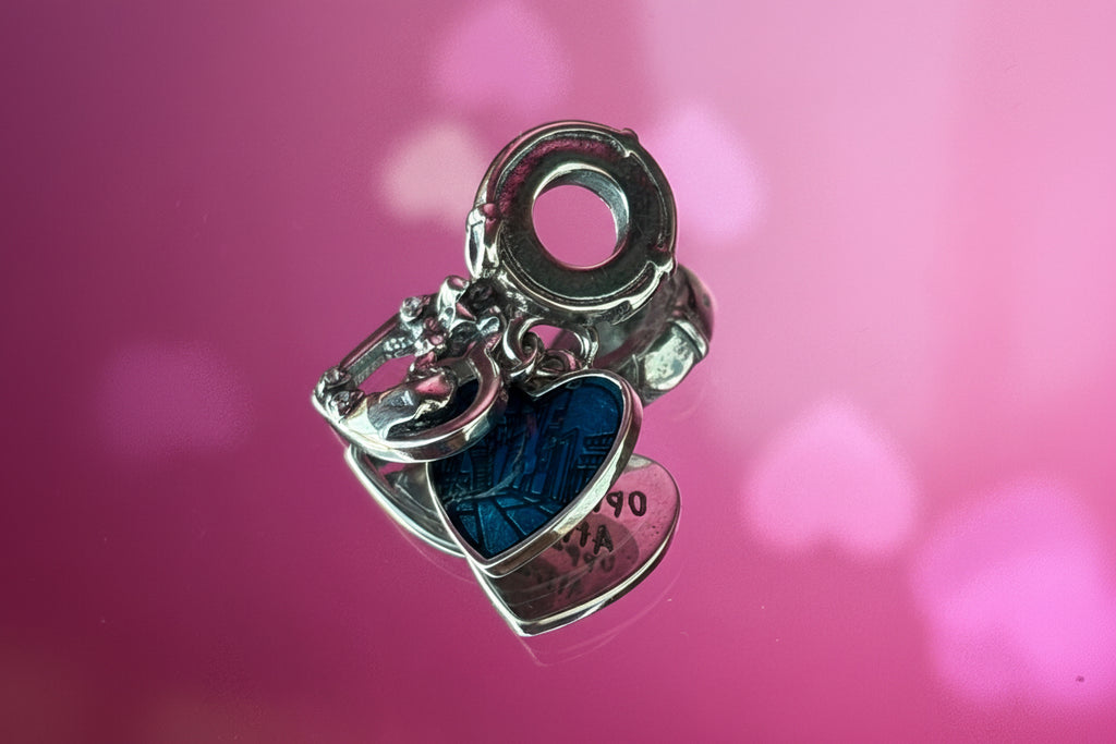 Disney Inspired Lady & the Tramp Heart Dangle Charm