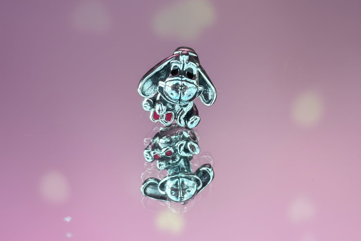 Disney Inspired Eeyore Sweet Moments Charm – 925 Silver Plated Bead