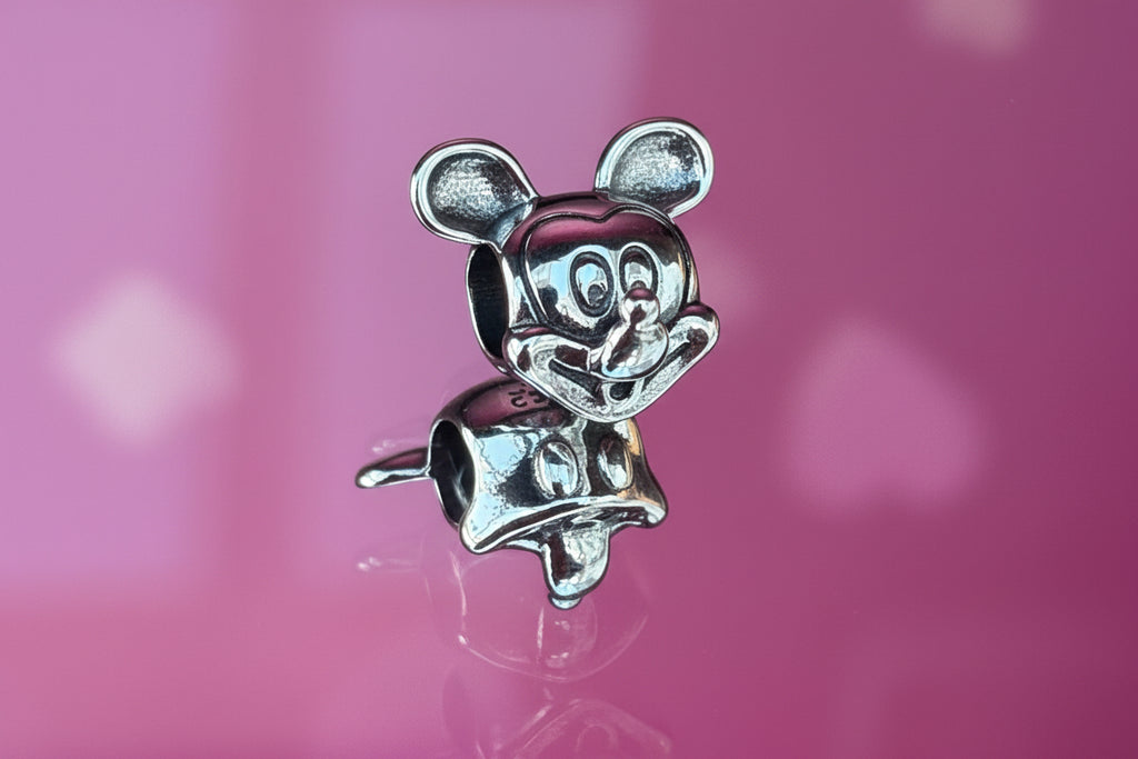 Disney Inspired Classic Mickey Mouse Face Motif Charm