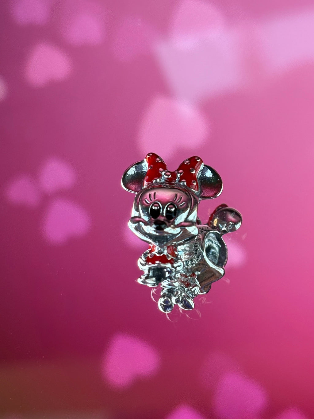 Disney Inspired Classic Minnie Red Bow Charm