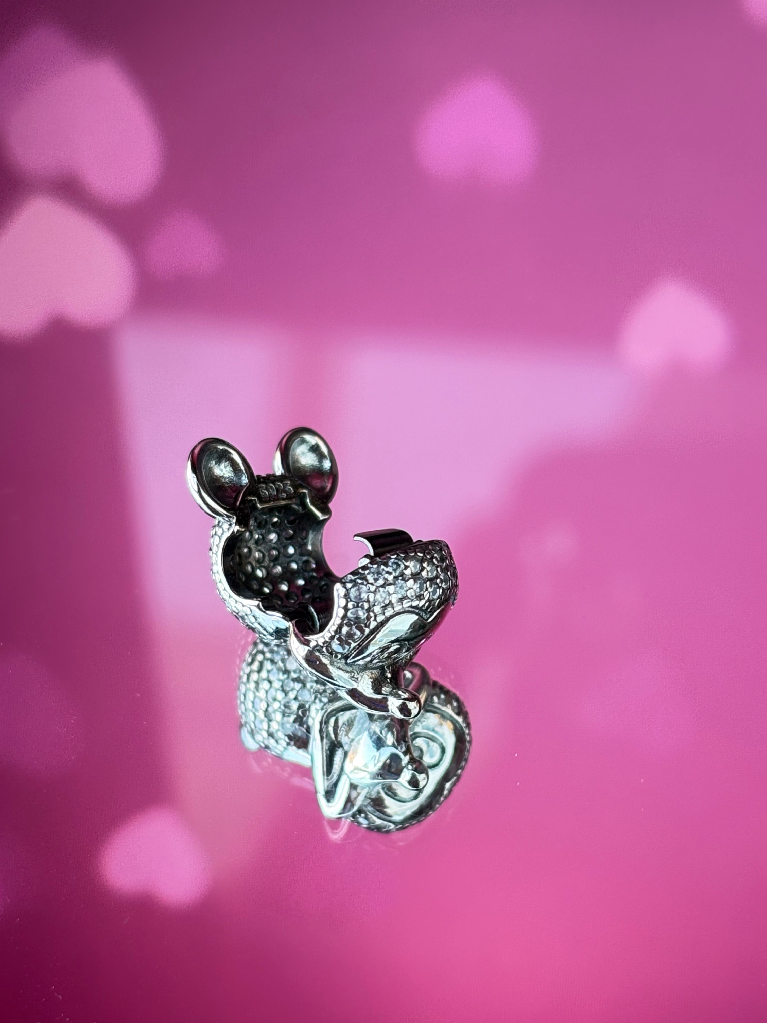 Disney Inspired Mickey Smiling Face Clip Charm – Sparkling Pavé