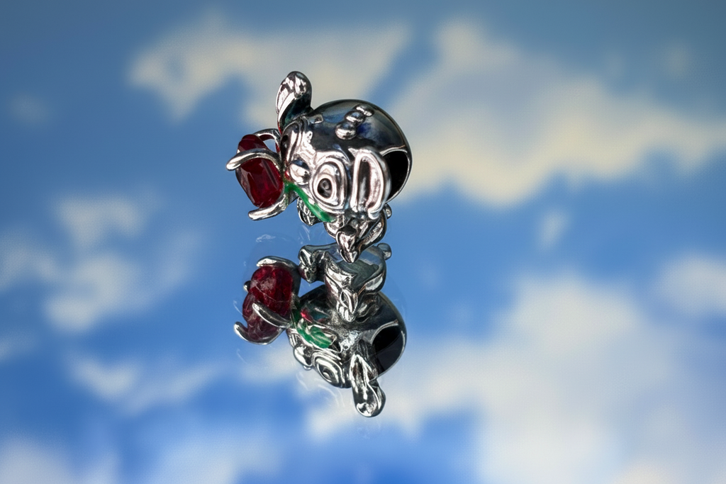 Disney Inspired Stitch Rose Bead Charm – 925 Silver Plated
