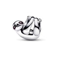 Cute Sleeping Sloth Bead Charm – 925 Silver Plated
