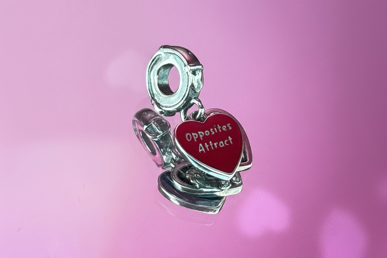 Disney Inspired Lady & the Tramp Heart Dangle Charm