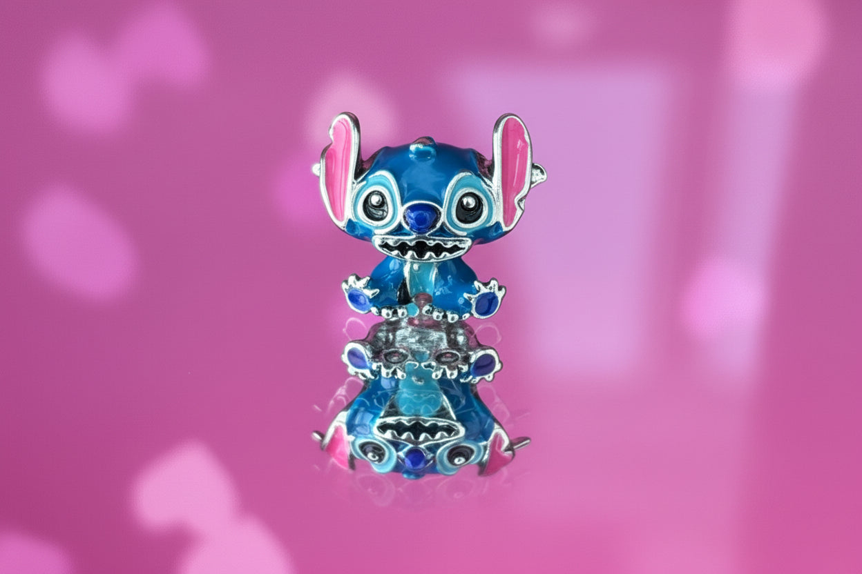 Disney Inspired Stitch Bead Charm – 925 Silver Plated