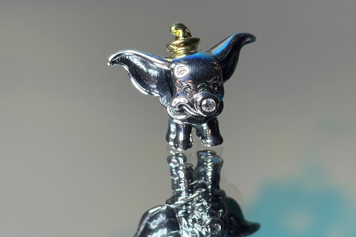 Disney Inspired Dumbo Elephant Charm – 925 Silver Plated Bead