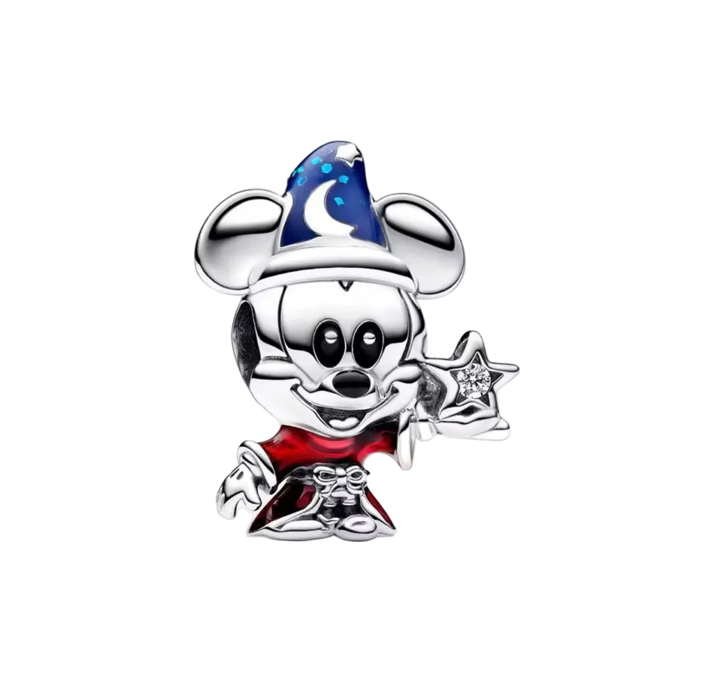 Disney Inspired Magic Mickey Wizard Charm – 925 Silver Plated Bead
