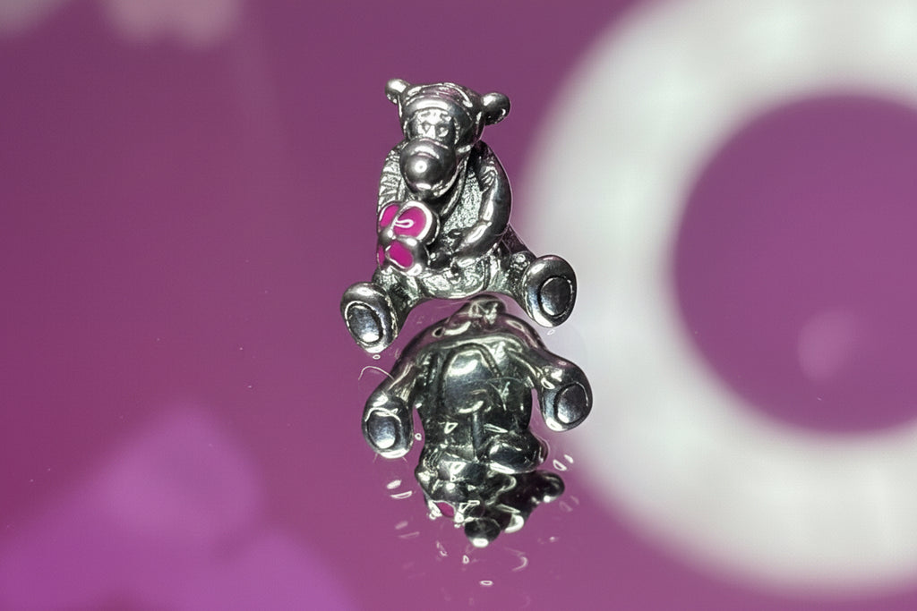 Disney Inspired Tigger With Heart Charm – 925 Silver Plated Bead