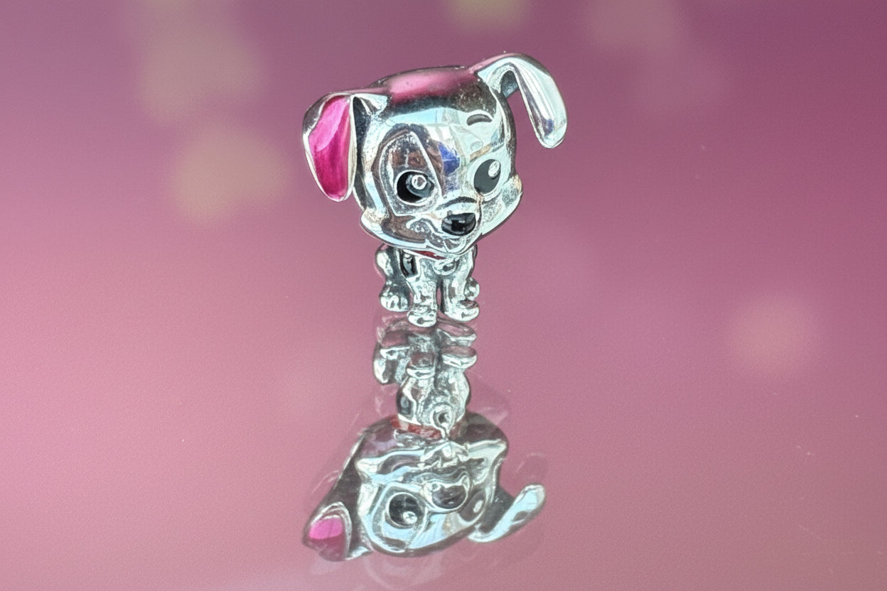 Disney Inspired Dalmatian Puppy Charm – 925 Silver Plated Bead