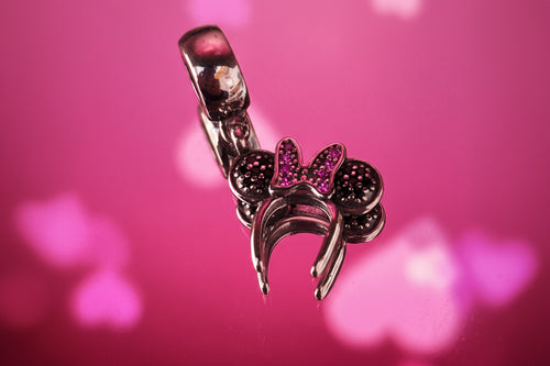 Disney Inspired Bow & Crescent Dangle Charm