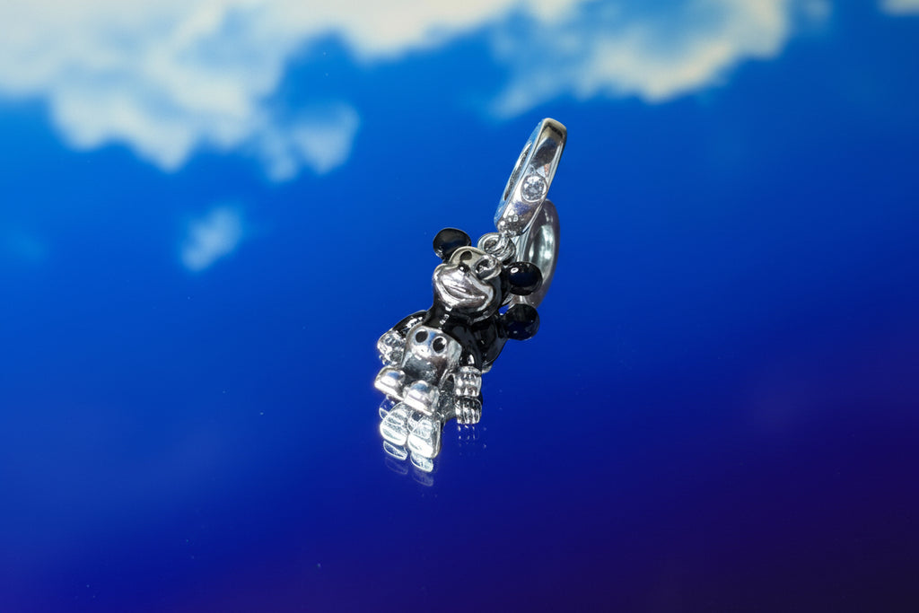 Disney Inspired Mickey Mouse Classic Dangle Charm – 925 Silver Plated Bead