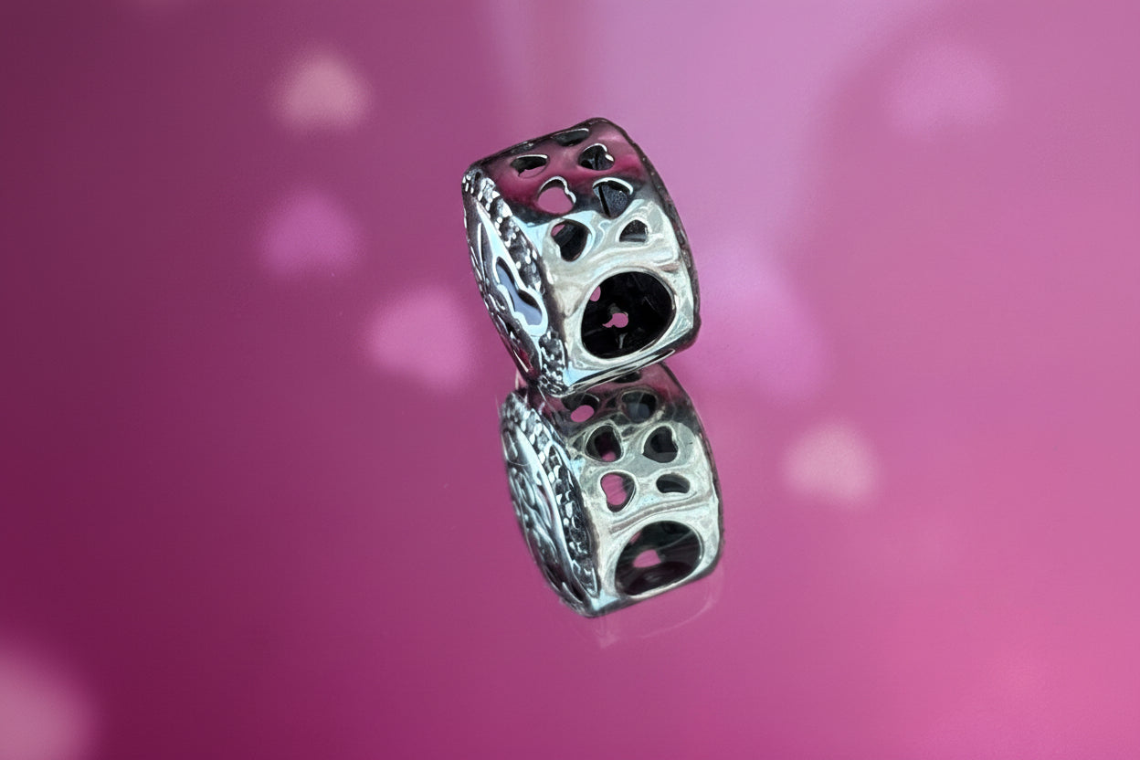 Disney Inspired Mickey & Minnie Paris Romance Charm – 925 Silver Plated Bead