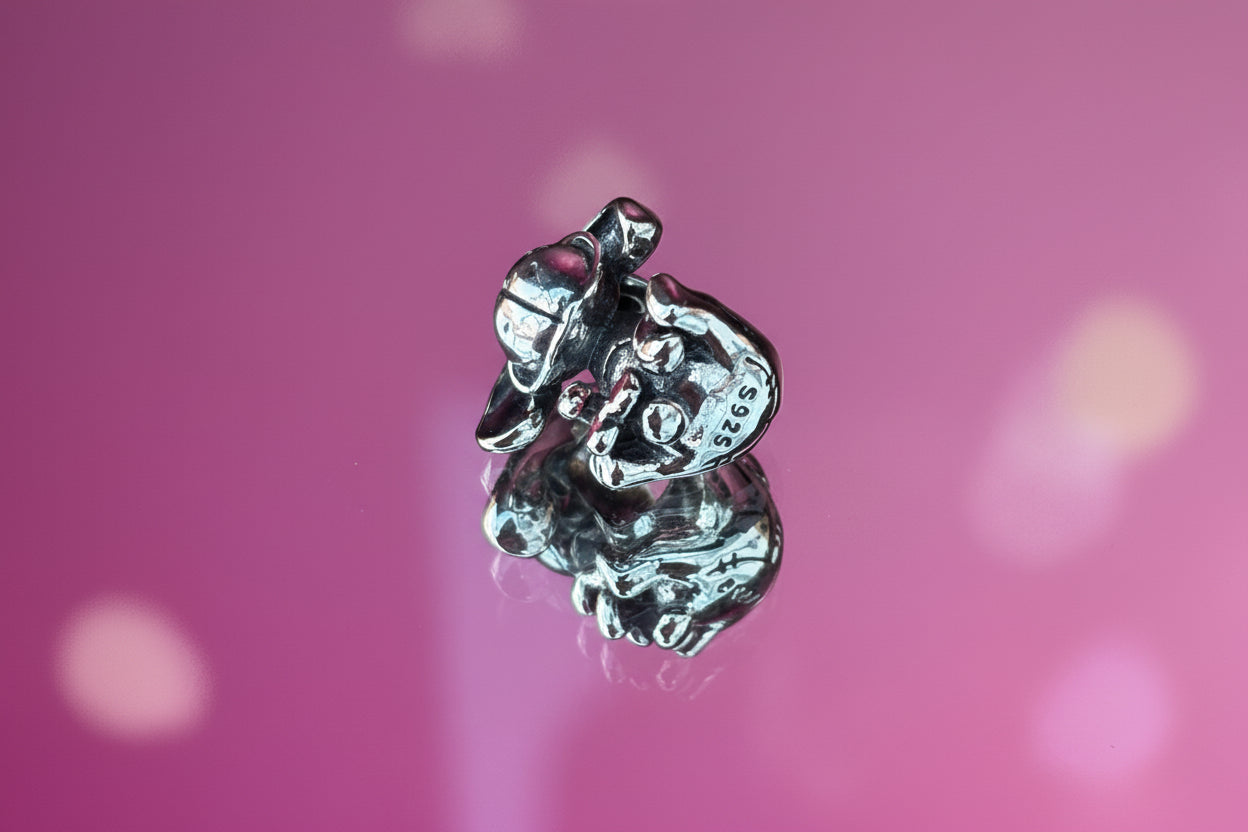 Disney Inspired Eeyore Sweet Moments Charm – 925 Silver Plated Bead