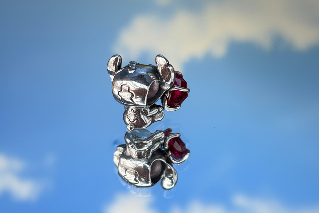 Disney Inspired Stitch Rose Bead Charm – 925 Silver Plated