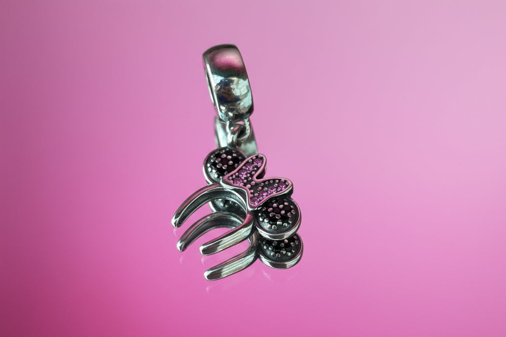 Disney Inspired Bow & Crescent Dangle Charm