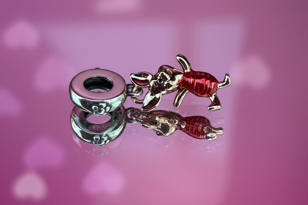 Disney Inspired Playful Piglet Dangle Charm – 925 Silver Plated Bead