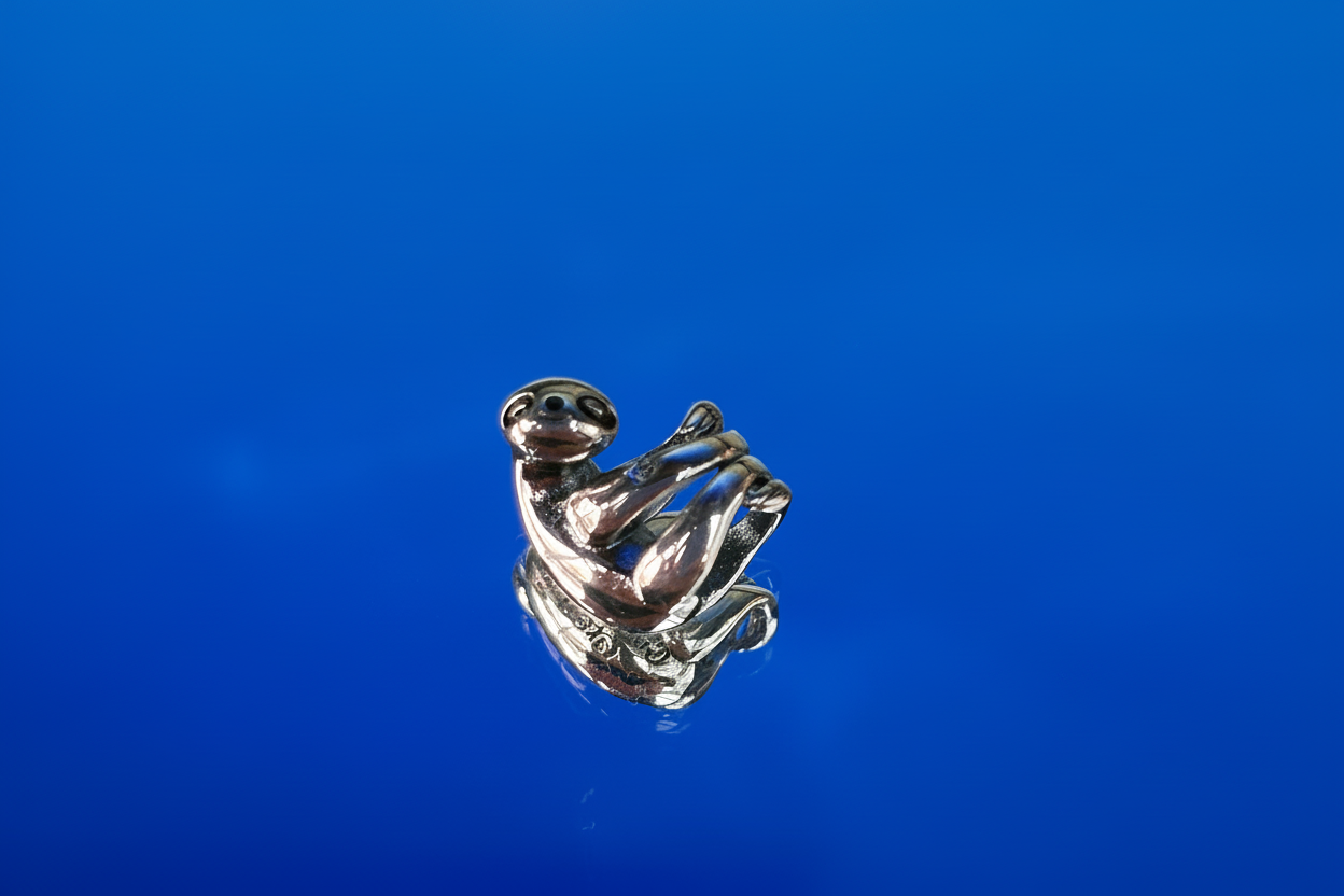 Cute Sleeping Sloth Bead Charm – 925 Silver Plated