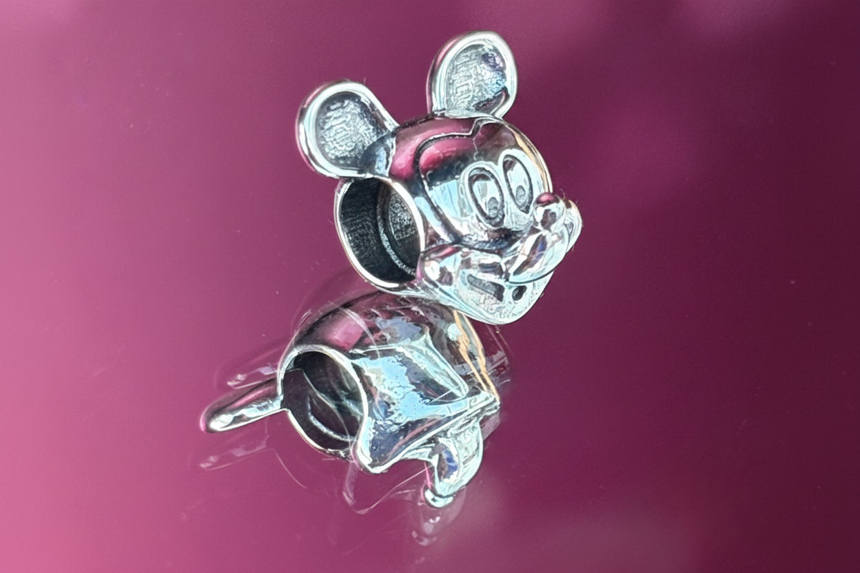 Disney Inspired Classic Mickey Mouse Face Motif Charm