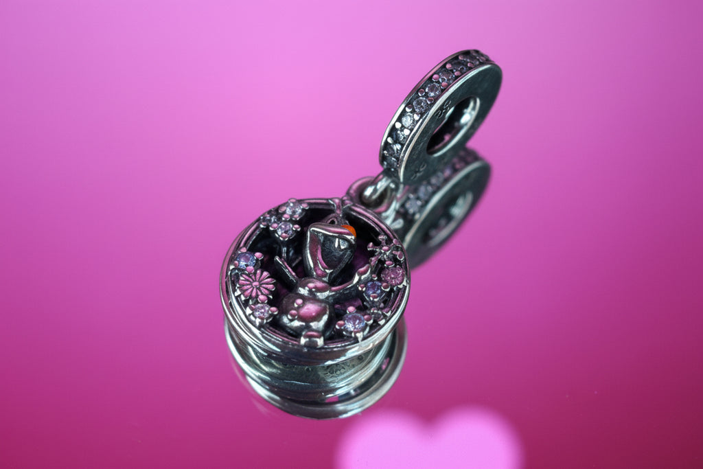 Disney Inspired Olaf Winter Wonderland Dangle Charm – 925 Silver Plated Bead