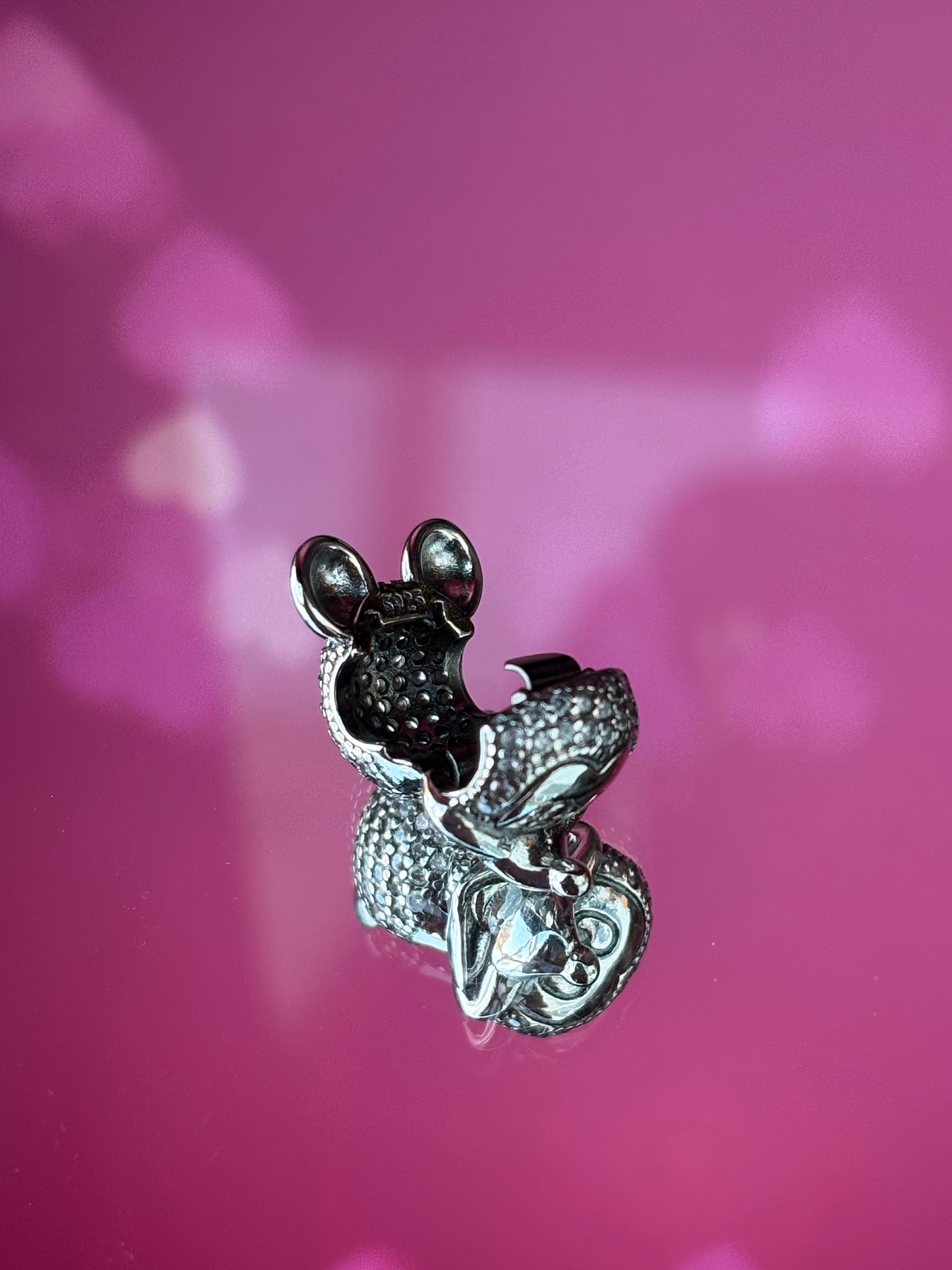 Disney Inspired Mickey Smiling Face Clip Charm – Sparkling Pavé