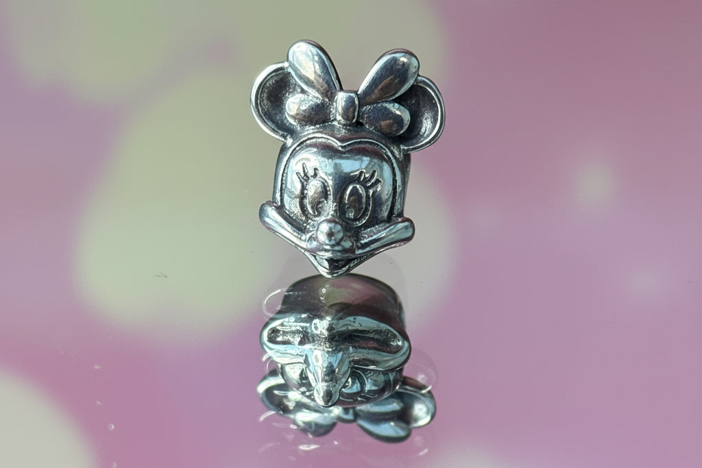 Disney Inspired Classic Minnie Mouse Face Motif Charm