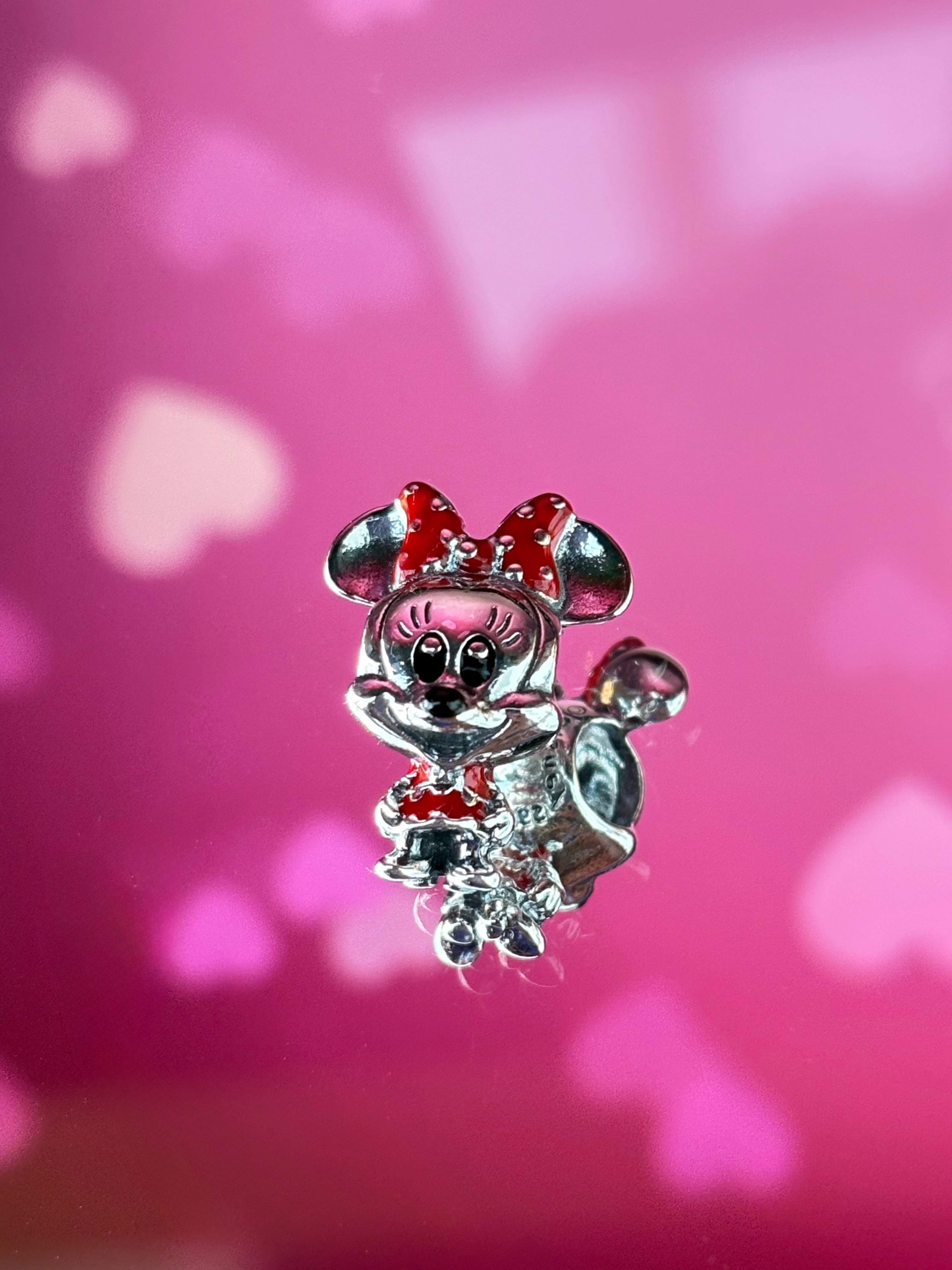 Disney Inspired Classic Minnie Red Bow Charm