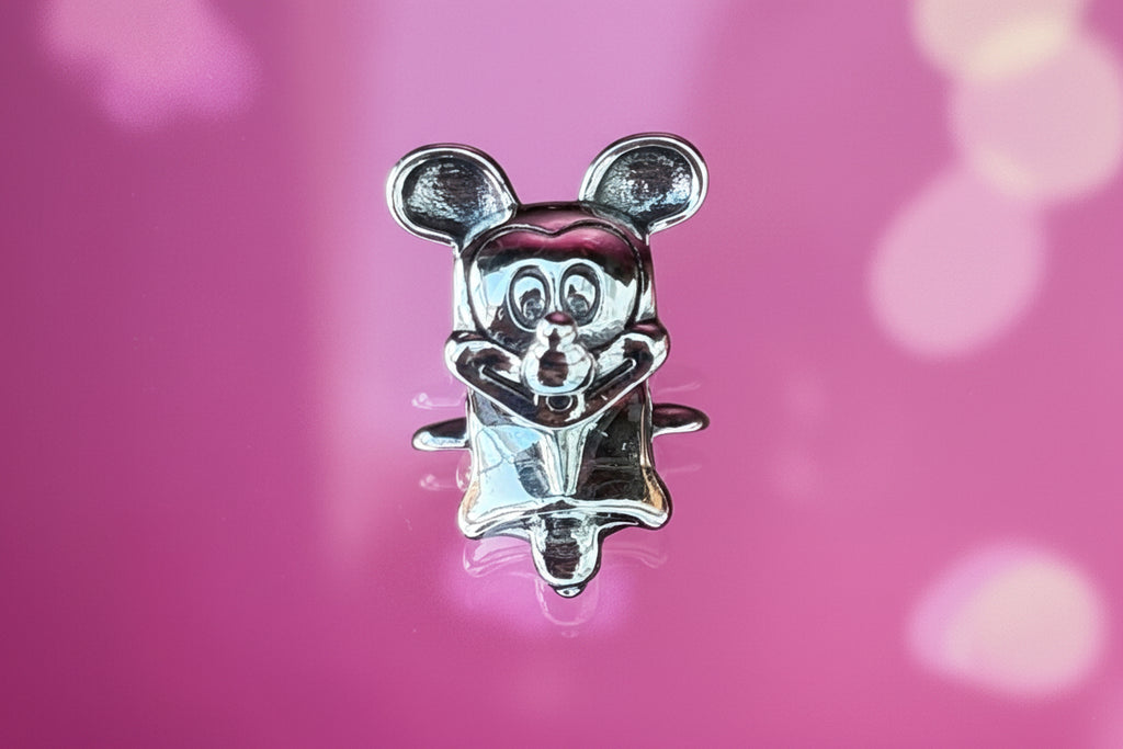 Disney Inspired Classic Mickey Mouse Face Motif Charm