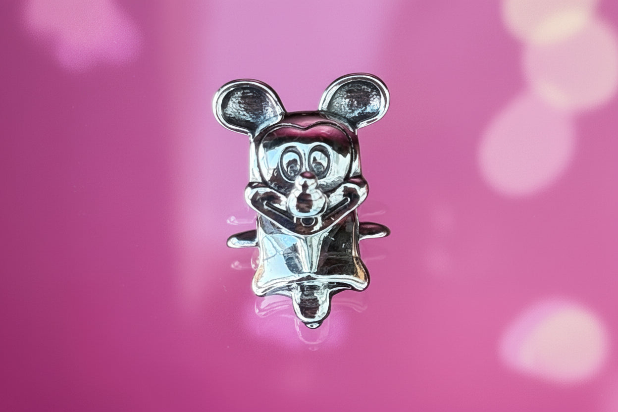 Disney Inspired Classic Mickey Mouse Face Motif Charm