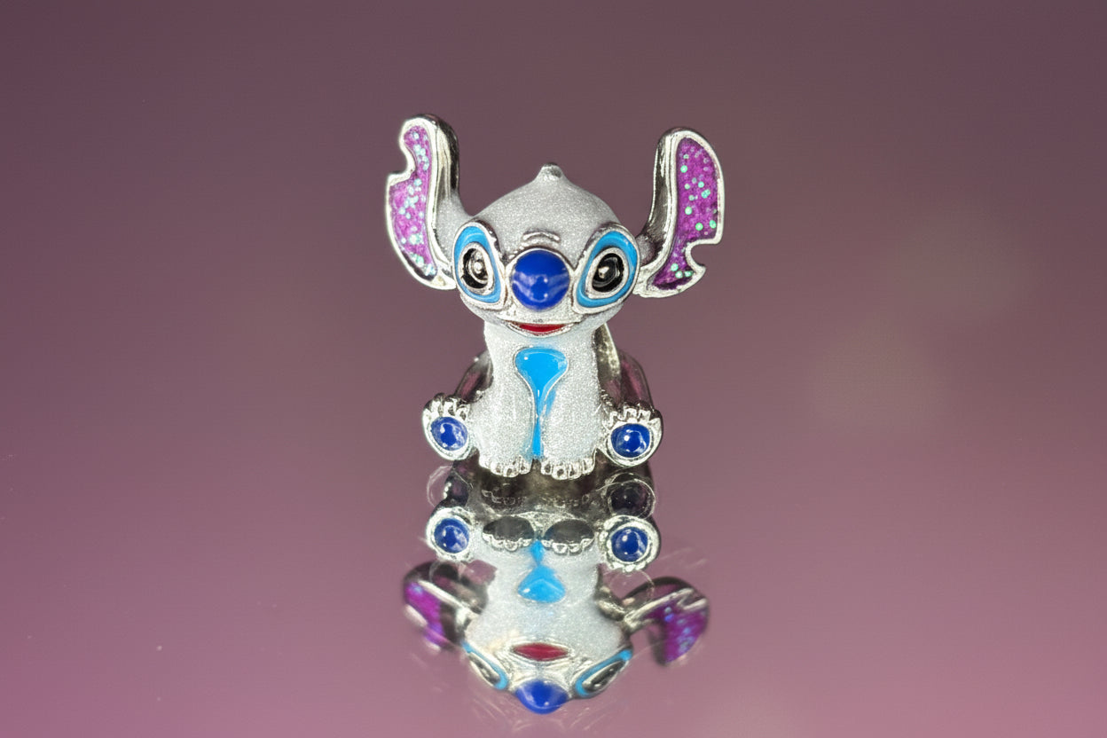 Disney Inspired Stitch Bead Charm – 925 Silver Plated
