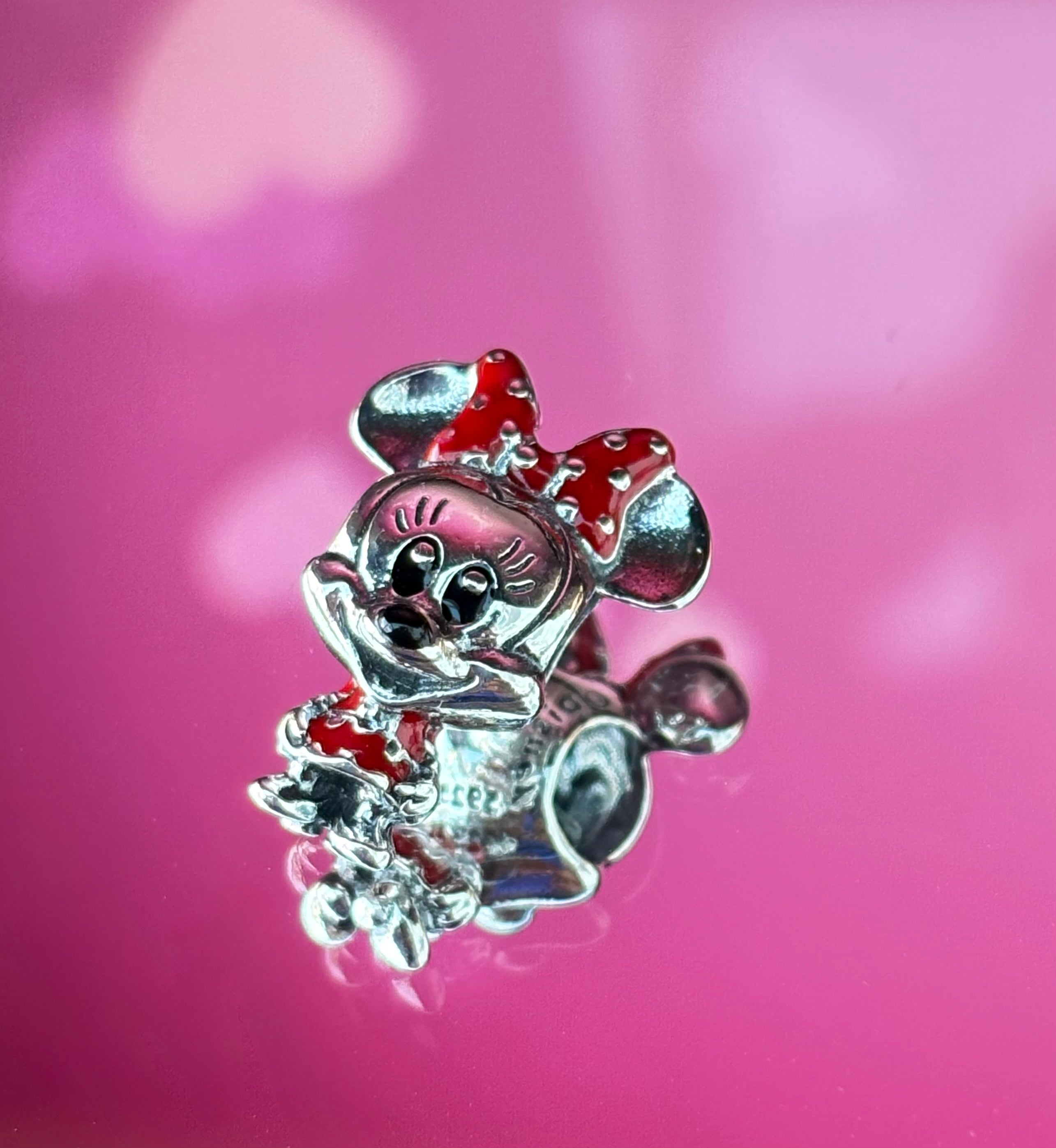 Disney Inspired Classic Minnie Red Bow Charm