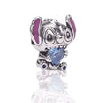 Disney Inspired Stitch Heart Bead Charm – 925 Silver Plated