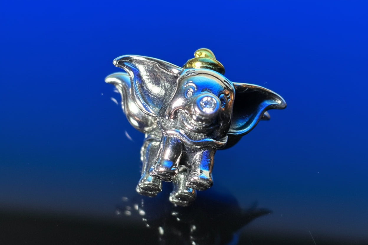Disney Inspired Dumbo Elephant Charm – 925 Silver Plated Bead