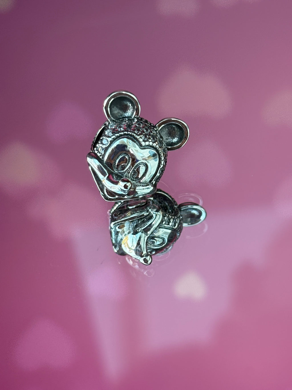 Disney Inspired Mickey Smiling Face Clip Charm – Sparkling Pavé