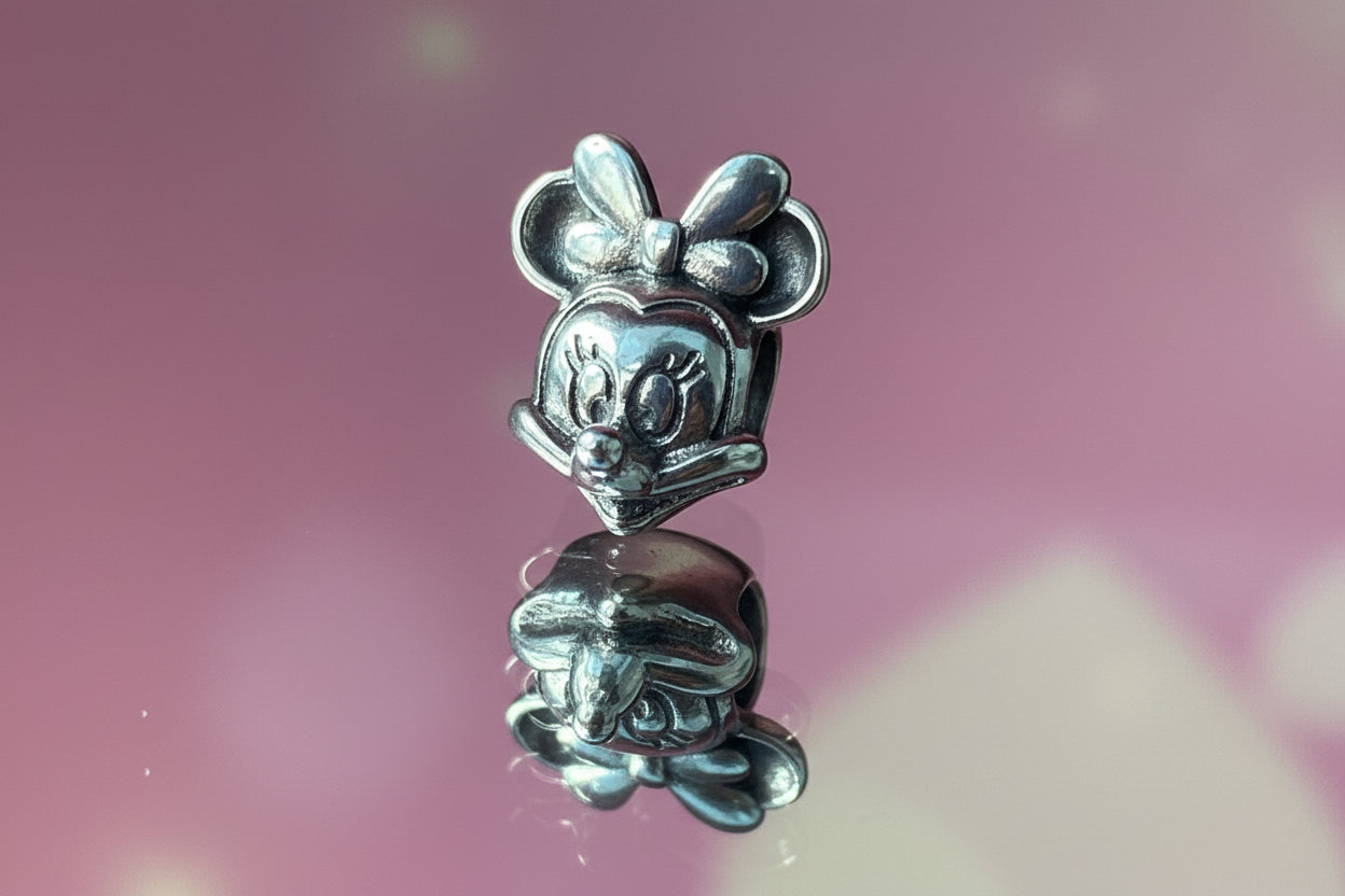 Disney Inspired Classic Minnie Mouse Face Motif Charm