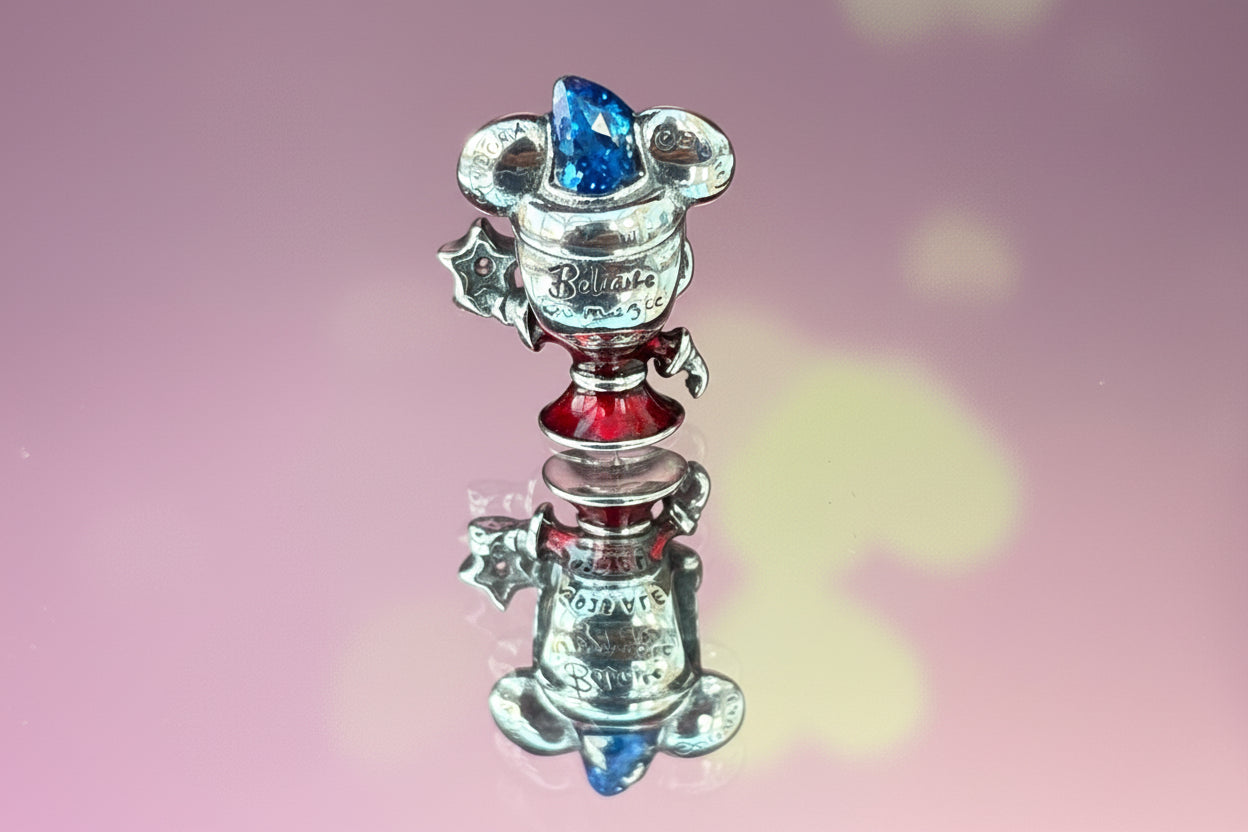 Disney Inspired Magic Mickey Wizard Charm – 925 Silver Plated Bead