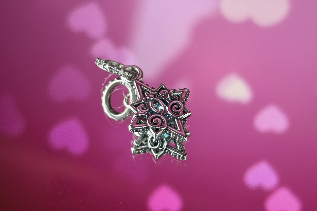 Disney Inspired Cinderella Blue Star Charm – 925 Silver Plated