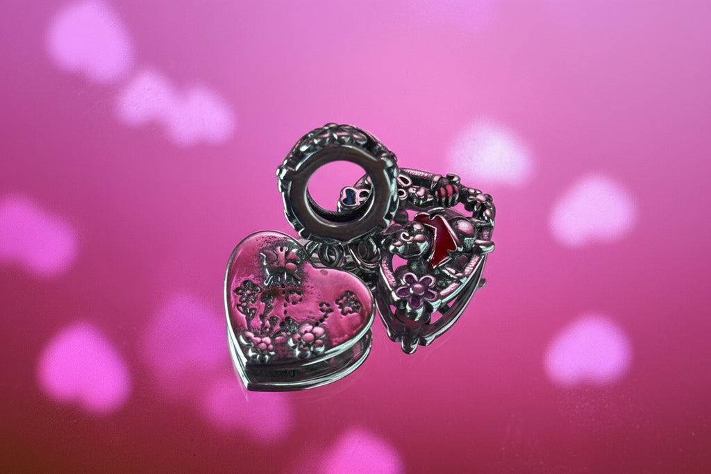 Disney Inspired Pooh & Piglet Friendship Heart Dangle Charm