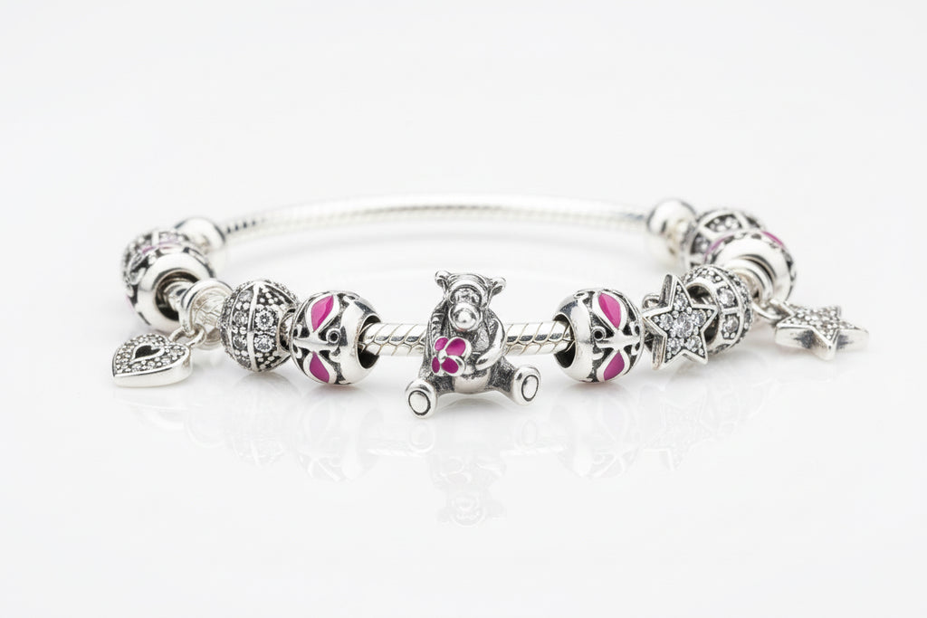 Disney Inspired Tigger With Heart Charm – 925 Silver Plated Bead