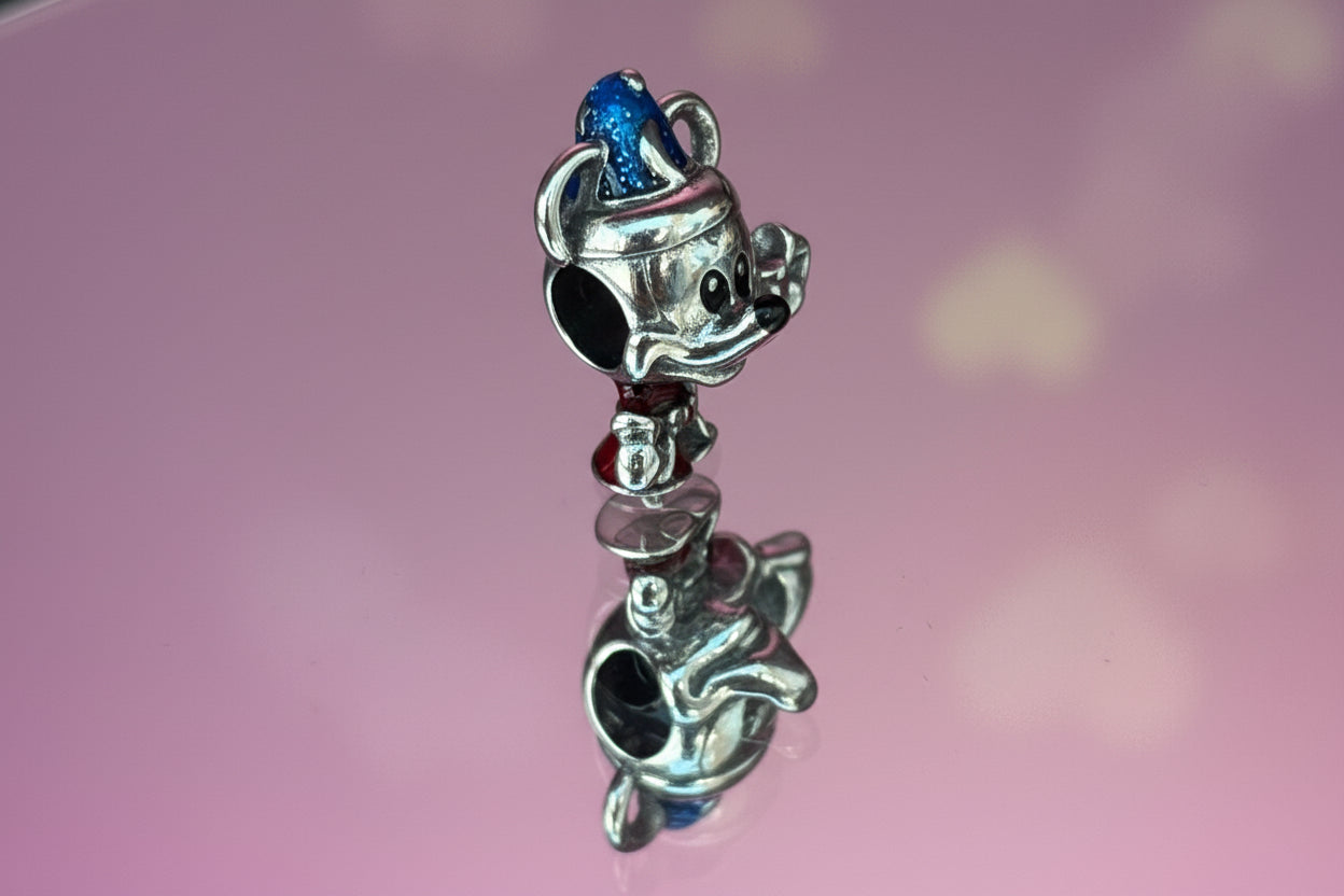 Disney Inspired Magic Mickey Wizard Charm – 925 Silver Plated Bead