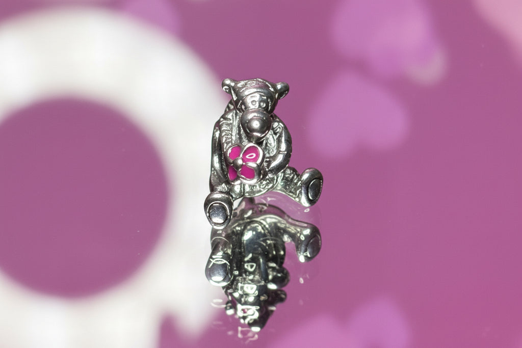 Disney Inspired Tigger With Heart Charm – 925 Silver Plated Bead
