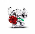 Disney Inspired Stitch Rose Bead Charm – 925 Silver Plated