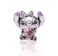 Disney Inspired Angel Heart Bead Charm – 925 Silver Plated