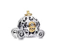 Disney Inspired Fairytale Pumpkin Carriage Charm – 925 Silver Plated Bead